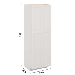 J&K Pure B5 Pantry w/Roll-Out Trays 30" W x 90" H x 27" D