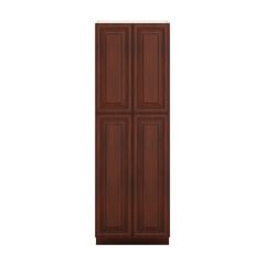 J&K Mahogany J5 Pantry w/Roll-Out Trays 30" W x 90" H x 27" D