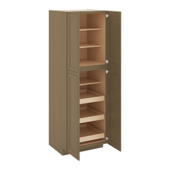 J&K Hazel H8 Pantry w/Roll-Out Trays 30" W x 90" H x 27" D