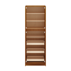 J&K Mocha Glazed K10 Pantry w/Roll-Out Trays 30" W x 90" H x 27" D