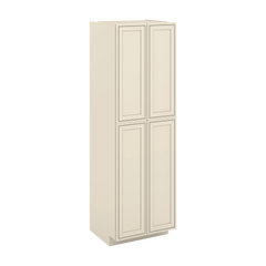 J&K Pearl Glazed H9 Pantry w/Roll-Out Trays 30" W x 96" H x 27" D