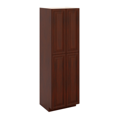 J&K Mahogany J5 Pantry w/Roll-Out Trays 30" W x 96" H x 27" D