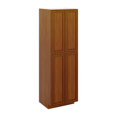 J&K Mocha Glazed K10 Pantry w/Roll-Out Trays 30" W x 96" H x 27" D