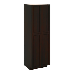 J&K Espresso K8 Pantry w/Roll-Out Trays 30" W x 96" H x 27" D