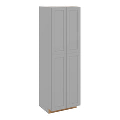 J&K Castle Grey S5 Pantry w/Roll-Out Trays 30" W x 96" H x 27" D