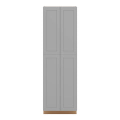 J&K Castle Grey S5 Pantry w/Roll-Out Trays 30" W x 96" H x 27" D
