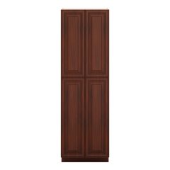 J&K Mahogany J5 Pantry w/Roll-Out Trays 30" W x 96" H x 27" D