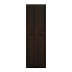 J&K Espresso K8 Pantry w/Roll-Out Trays 30" W x 96" H x 27" D