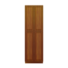 J&K Mocha Glazed K10 Pantry w/Roll-Out Trays 30" W x 96" H x 27" D