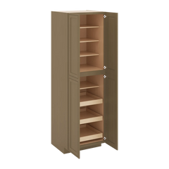 J&K Hazel H8 Pantry w/Roll-Out Trays 30" W x 96" H x 27" D