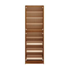J&K Mocha Glazed K10 Pantry w/Roll-Out Trays 30" W x 96" H x 27" D