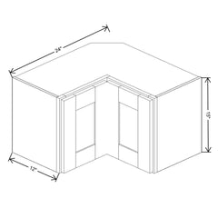 Fabuwood Allure Galaxy Desert Oak 24" W X 15" H X 12" D Square Corner Wall