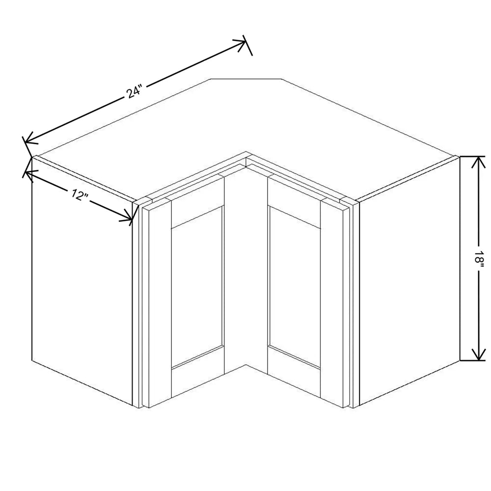 Fabuwood Allure Galaxy Dove 24" W X 18" H X 12" D Square Corner Wall