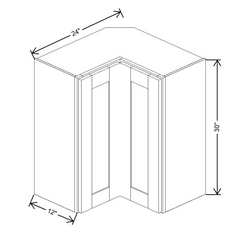 Fabuwood Allure Galaxy Mocha 24"W X 30"H Square Corner Wall