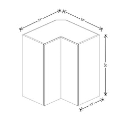 Fabuwood Illume Catalina Bianco Matte 30"H Square Corner Wall