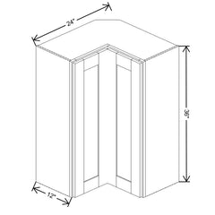 Fabuwood Allure Onyx Graphite Black 24" W X 36" H X 12" D Square Corner Wall