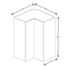 Fabuwood Ovela Catalina Frappe 1 24" W X 36" H X 13" D Pie Cut Corner Wall