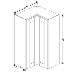 Fabuwood Allure Galaxy Pitch Black 24" W X 42" H X 12" D Square Corner Wall