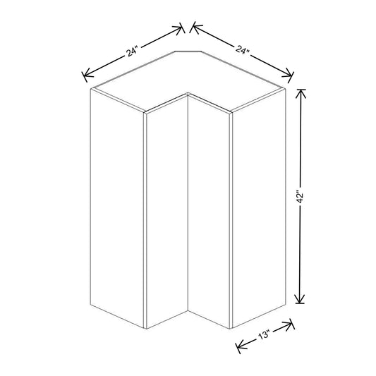 Fabuwood Illume Catalina Bianco Matte 42"H Square Corner Wall