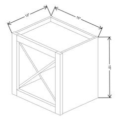 Fabuwood Allure Luna Desert Oak 15" W X 15" H X 12" D Wall Wine Rack