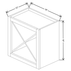 Fabuwood Allure Luxe Orchid Purple 18" W X 18" H X 12" D Wall Wine Rack