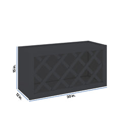 Modernform Cabinet Onyx Black Shaker 30" W X 15" H X 12" D Wall Wine Rack
