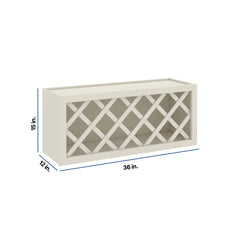 Modernform Cabinet Slim Dove White 36" W X 15" H X 12" D Wall Wine Rack