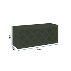 Modernform Cabinet Slim Sage Green 36" W X 15" H X 12" D Wall Wine Rack