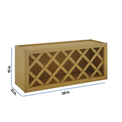 Modernform Cabinet Natural Shaker 36" W X 15" H X 12" D Wall Wine Rack