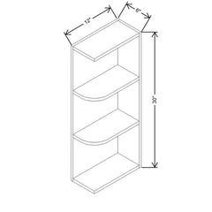 CNC Concord Park Ave Ocean 12" W X 30" H Knick Knack Wall Shelf