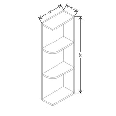 CNC Concord Elegant Ocean 12" W X 36" H Knick Knack Wall Shelf