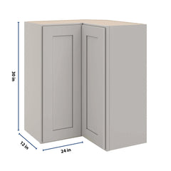 CNC Luxor 5-Piece Misty Grey 24" W X 30" H Corner Wall Cabinet