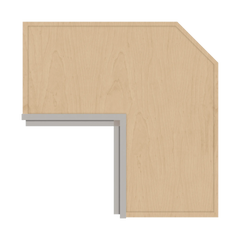CNC Luxor 5-Piece Misty Grey 24" W X 30" H Corner Wall Cabinet