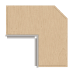 CNC Luxor 5-Piece Misty Grey 24" W X 42" H Corner Wall Cabinet