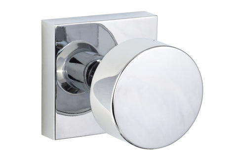 Zurich Square Knob - Polished Chrome