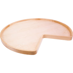 24" Kidney Wood Lazy Susan Individual Shelf (No Swivel)