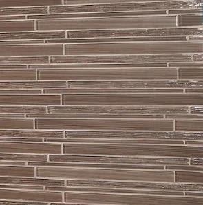 American Olean Delfino Cappuccino Linear Glass Mosaic Backsplash Tile