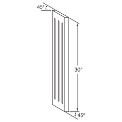 Angle Fluted Filler F530A45 Shaker Toffee LessCare 3 in. width 30 in. height