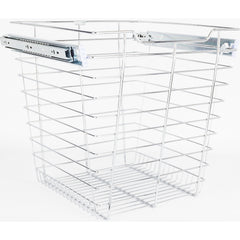 Chrome Closet Pullout Basket with Slides 16"D x 17"W x 17"H