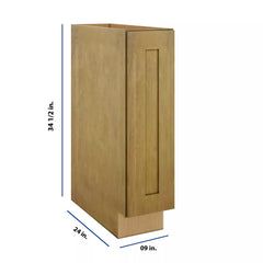 Modernform Cabinet Natural Shaker 09" W X 34 1/2" H X 24" D Full Height Single Door Base Cabinet