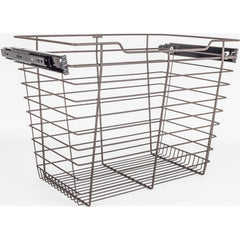 Dark Bronze Closet Pullout Basket with Slides 16"D x 17"W x 17"H