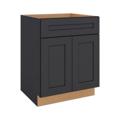 Modernform Cabinet Onyx Black Shaker 27" W X 34 1/2" H X 24" D Double Door Base Cabinet