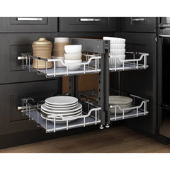 18" Polished Chrome STORAGE WITH STYLE® Blind Corner Organizer