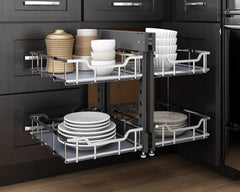 18" Polished Chrome STORAGE WITH STYLE® Blind Corner Organizer