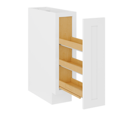 Base Kitchen Cabinet B09 Alpina White LessCare 9 in. width 34.5 in. height 24 in. depth Kitchen Cabinets