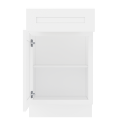 Base Kitchen Cabinet B21 Alpina White LessCare 21 in. width 34.5 in. height 24 in. depth Kitchen Cabinets