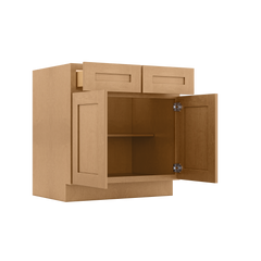 Base Kitchen Cabinet B33 Shaker Toffee 33 in. width 34.5 in. height 24 in. depth - Kitchen Cabinets