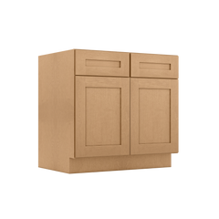Base Kitchen Cabinet B36 Shaker Toffee LessCare 36 in. width 34.5 in. height 24 in. depth - Kitchen Cabinets