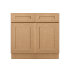 Base Kitchen Cabinet B36 Shaker Toffee LessCare 36 in. width 34.5 in. height 24 in. depth - Kitchen Cabinets
