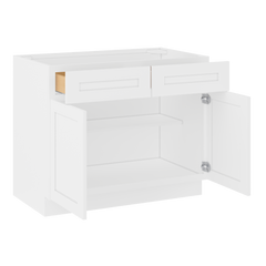 Base Kitchen Cabinet B42 Alpina White LessCare 42 in. width 34.5 in. height 24 in. depth - Kitchen Cabinets